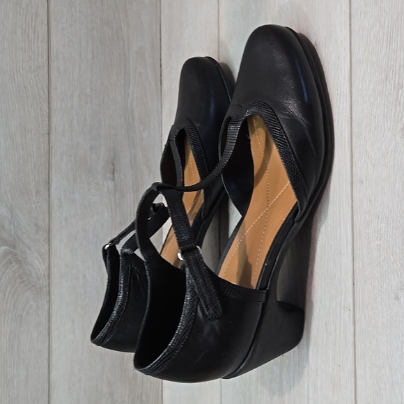 Easy Spirit Elegant Black Women's Mary Jane Leather Shoes Heels Sz 10M - Picture 2 of 11